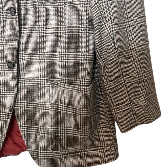 Adam Fashion Men's Windowpane Plaid Single Breasted 6Button Blue Suit 42L/38 NEW - Picture 6 of 16